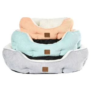 lit pour animaux de compagnie en velours côtelé