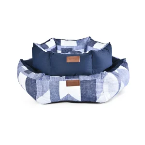 Comfy Pet Bed Denim Print Modern Dog Bed