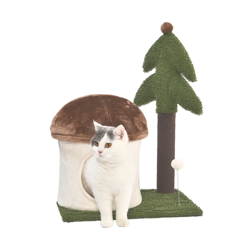 poste rascador para gatos en forma de seta