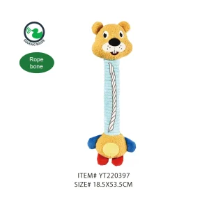 キーキー鳴る平らな犬のおもちゃ