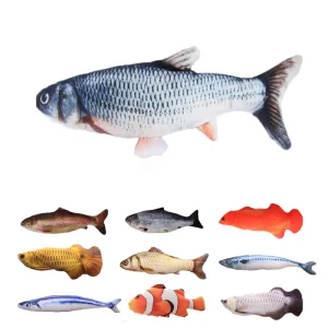 Brinquedo de peixe para gato OEM movendo brinquedo de gato de peixe elétrico