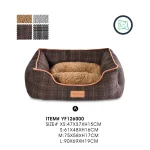 Camas para Mascotas Plaid Gris