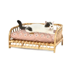 letto per gatti in rattan