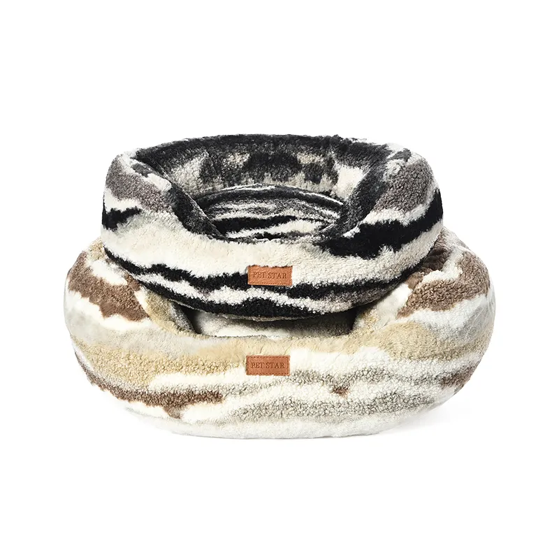 cama de cachorro donut de pelúcia