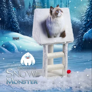 condominio blanco para gatos