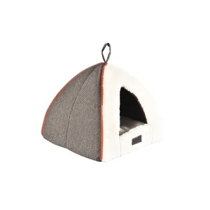 lit grotte pour chat douillet