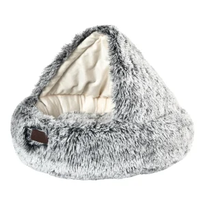 lit pour animal de compagnie à capuche de luxe et une grotte confortable