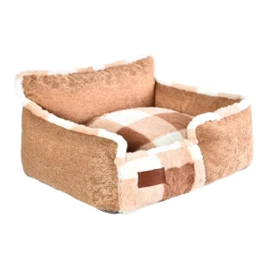 側面のある長方形の犬用ベッド