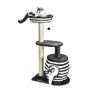 Кот спит в домике