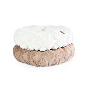 cama para perros de peluche donut