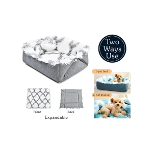 длинная плюшевая лежанка для животных