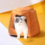 cama caverna gato