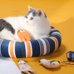 pet cat donut bed
