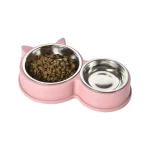 cat bowls pink