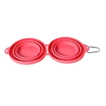 double bowl dog feeder