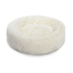 plush round pet dog bed