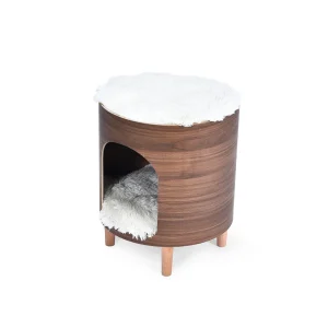 Hölzerne Katzenwohnung Luxuriöse Katzenmöbel Fußbank Katzenhaus