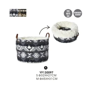 Letto rotondo in peluche per gatti