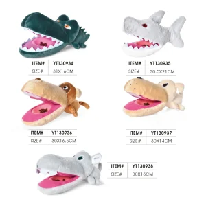 Beste Honden Pluche Speelgoed Haai Dier Vorm Huisdier Squeaky IQ Hide Treat Honden Speelgoed