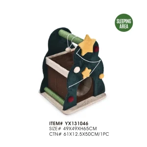 Condominio navideño para gatos