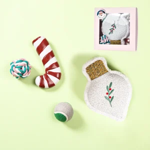 Juego de juguetes navideños para perros, 4 piezas, paquete de regalo de juguetes para perros