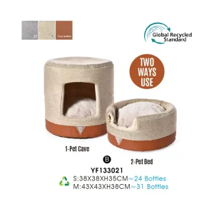 エコ ペット ベッド ハウス 2 で 1 リサイクル ペット ファブリック リサイクル キティ洞窟猫ベッド