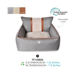 持続可能なペット ベッド ソファ エコフレンドリー GRS リサイクル ペット ファブリック リサイクル犬ベッド