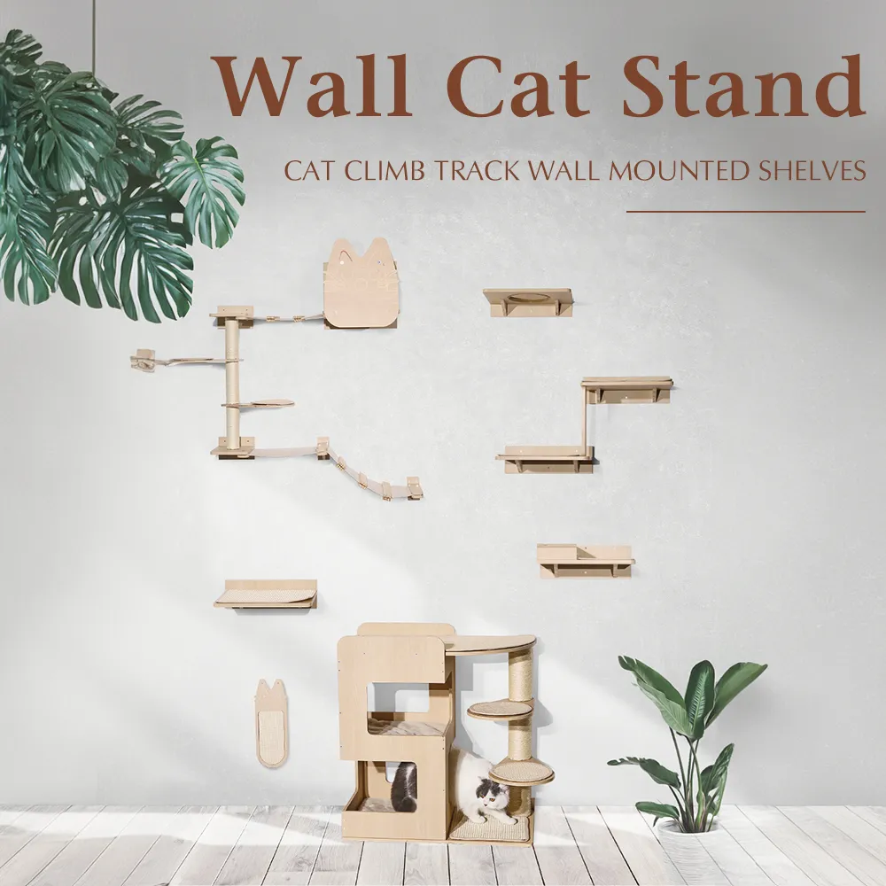 Wandmontierte Katzenregale