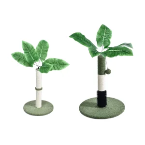 Árvore para gatos com folhas