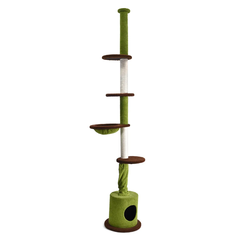 torre para gatos verde