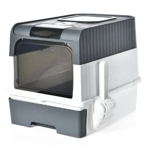 enclosed cat litter box
