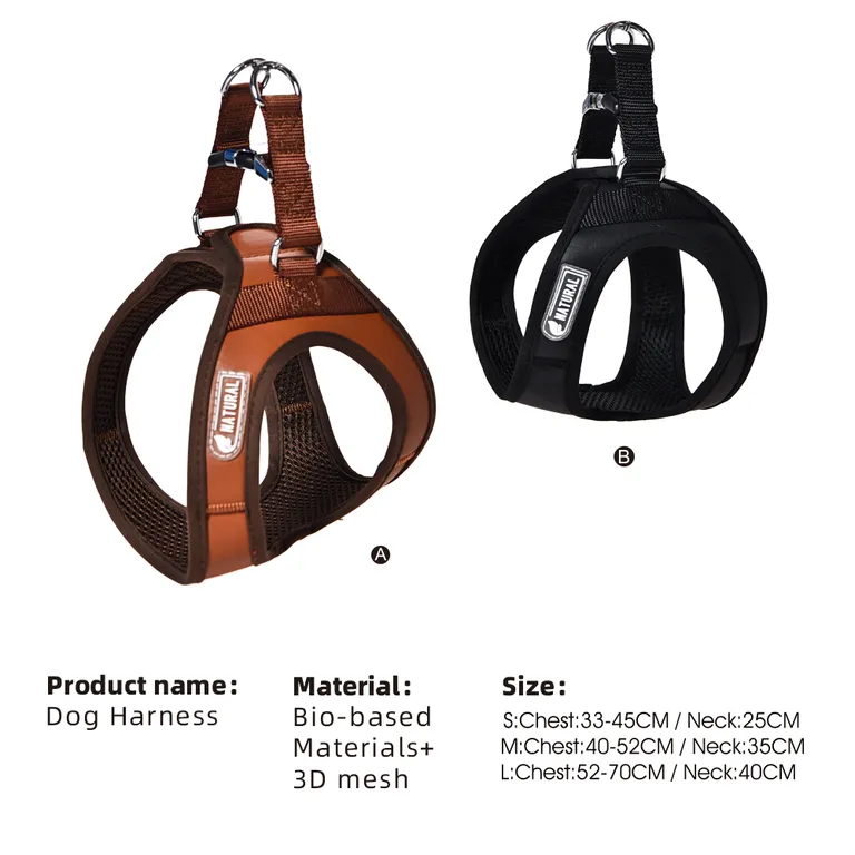 Leather mesh Dog Harness