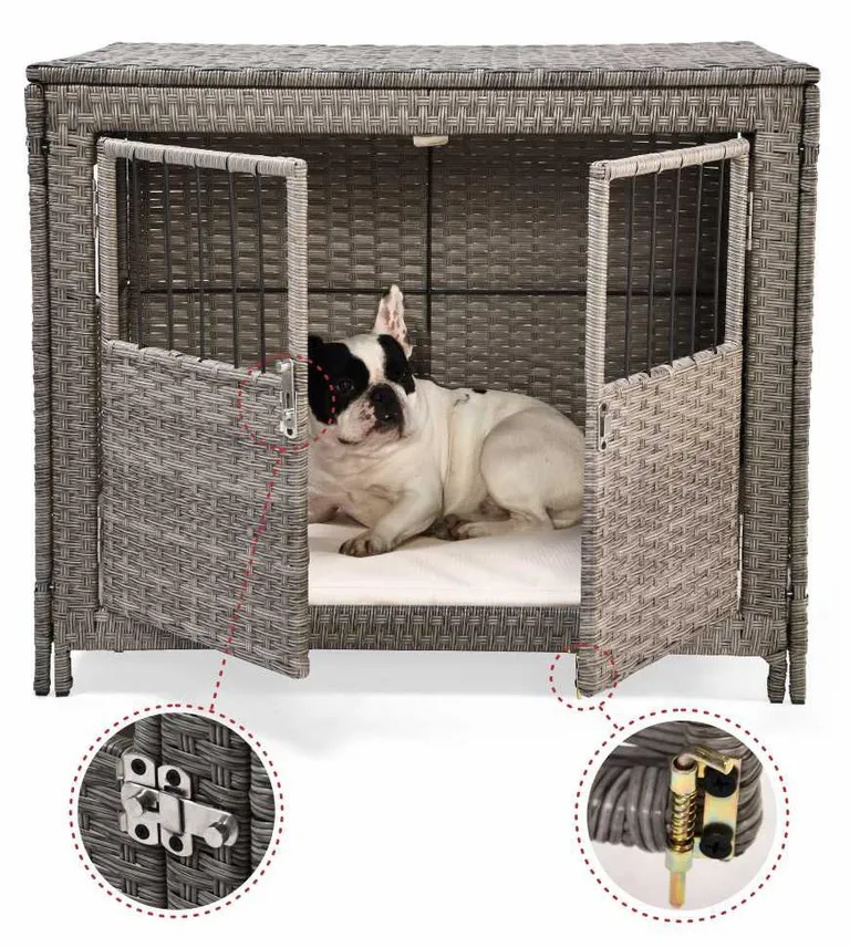 Caja decorativa estilo ratán