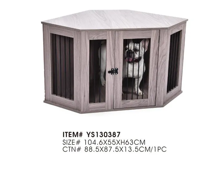 Mesa auxiliar de madera Jaula para perros