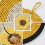 Natural Sisal Sunflower Cat Scratch Pad different