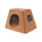 Cozy Enclosed Cat Cave Bed Soft Pet House Front