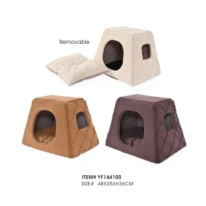 居心地の良い密閉型猫用洞窟ベッド　ソフトペットハウス　サイズ