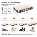 Canapé pour chien, lit orthopédique moelleux pour animaux de compagnie – Dimensions