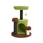 Teddy Fleece Forest-Inspired Cat Tree front