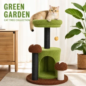 Teddy Fleece Forest-Inspired Cat Tree