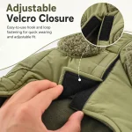 Details zum Stoff der warmen Polar-Fleece-Hundejacke