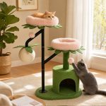 Wholesale Leaf Platform Cat Activity Tree with Plush Condo SHOW
