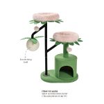 Wholesale Leaf Platform Cat Activity Tree with Plush Condo SIZE