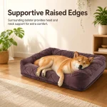 Quilted Bolster Dog Bed