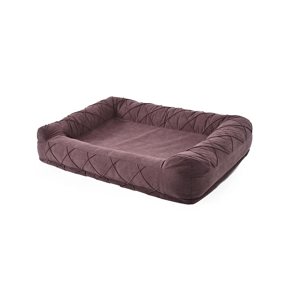 Quilted Bolster Dog Bed