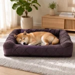 Quilted Bolster Dog Bed