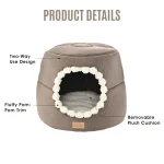OEM Anxiety Relieving Pet Bed – Cozy Enclosed Calming Cat & Dog House pic