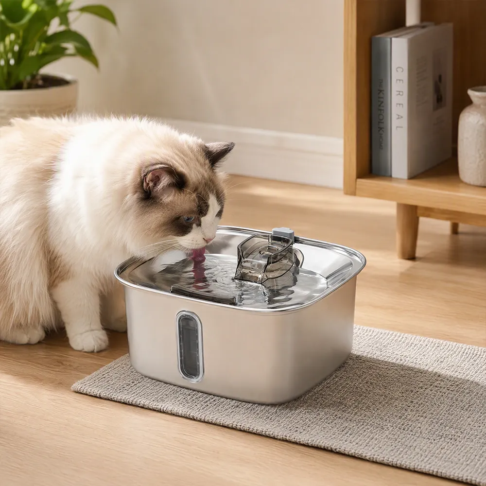 dierenwaterfontein van roestvrij staal