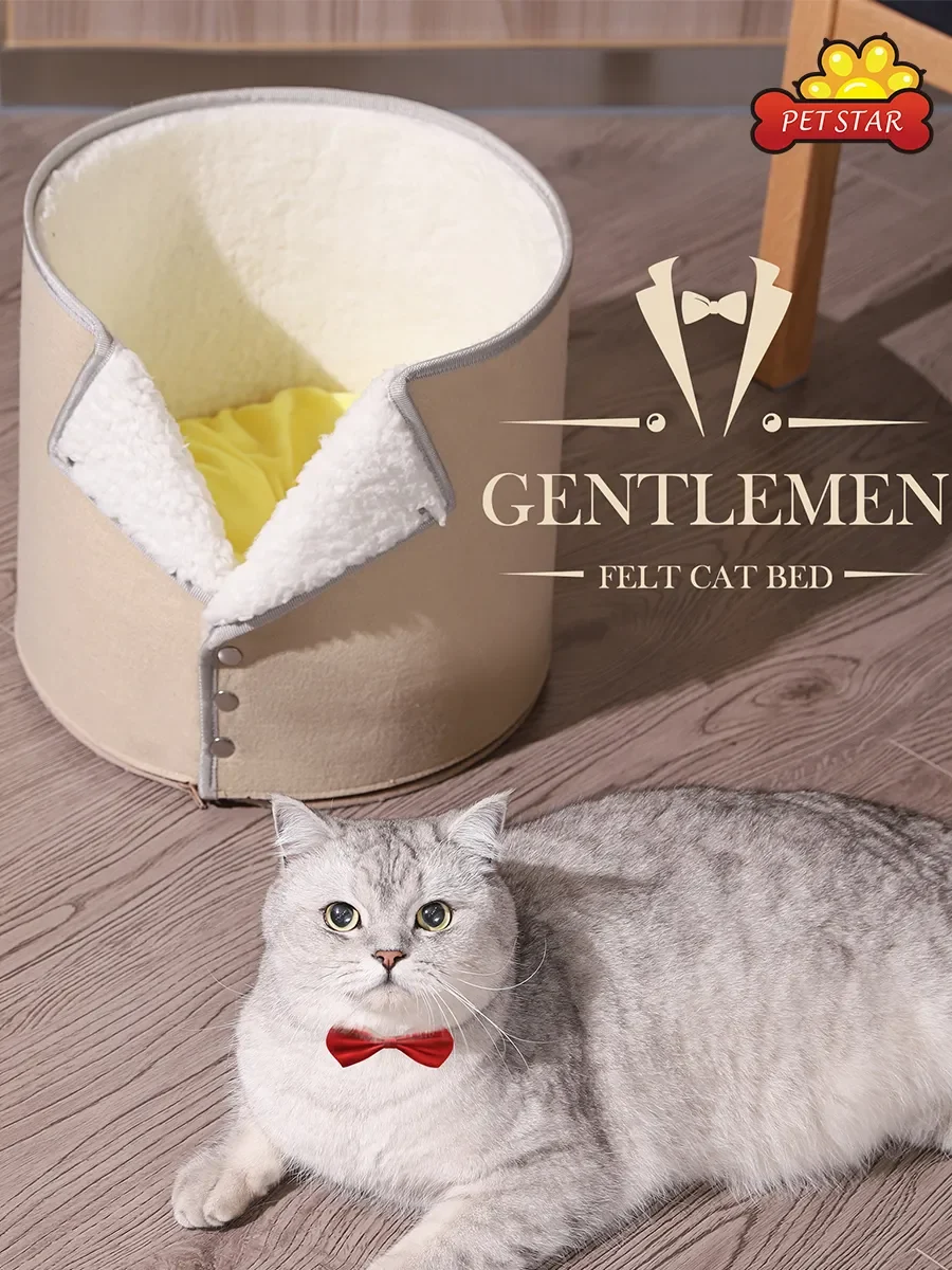 Cama para gatos de fieltro